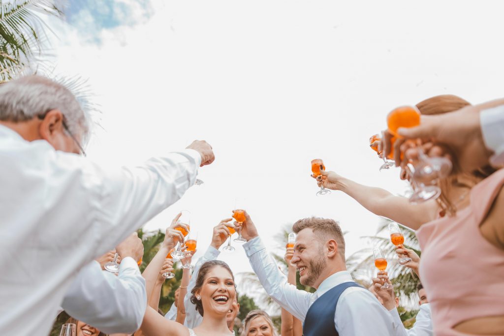 Funny Wedding Toast - Happy guests and couple