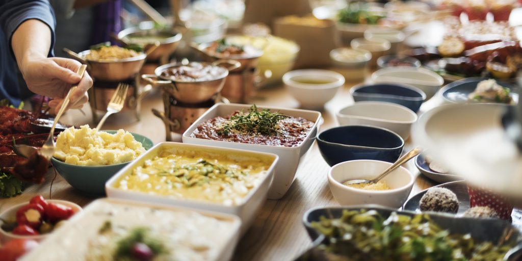 Food Buffet Catering Dining Eating Party Sharing Concept