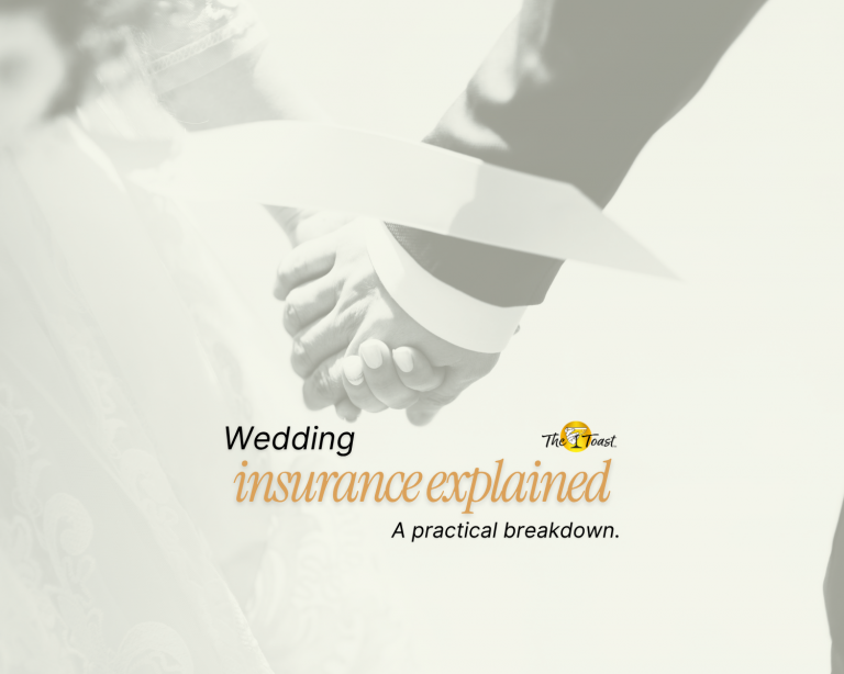 wedding insurance - Close up of couple holding hands tied with ribbon during ceremony, symbolizing protection, commitment, and wedding planning security